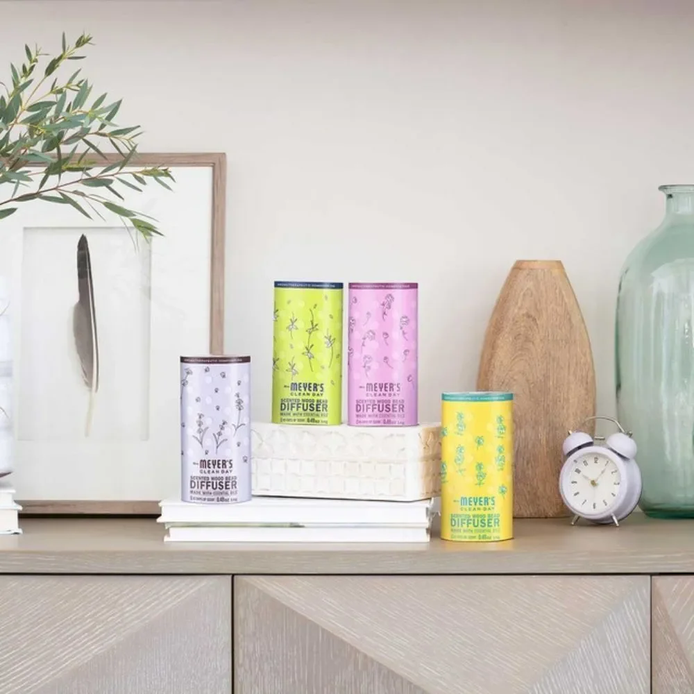3 Mrs. Meyer's Clean Day Honeysuckle Scented Wood Bead Diffuser Air‎ Fresheners